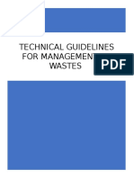 Technical Guidelines for Management of Wastes