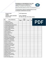 DAFTAR NILAI MAHASISWA JURUSAN KEPERAWATAN GIGI