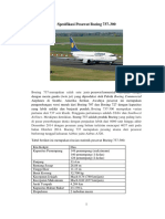 Spesifikasi Umum Pesawat Boeing 737