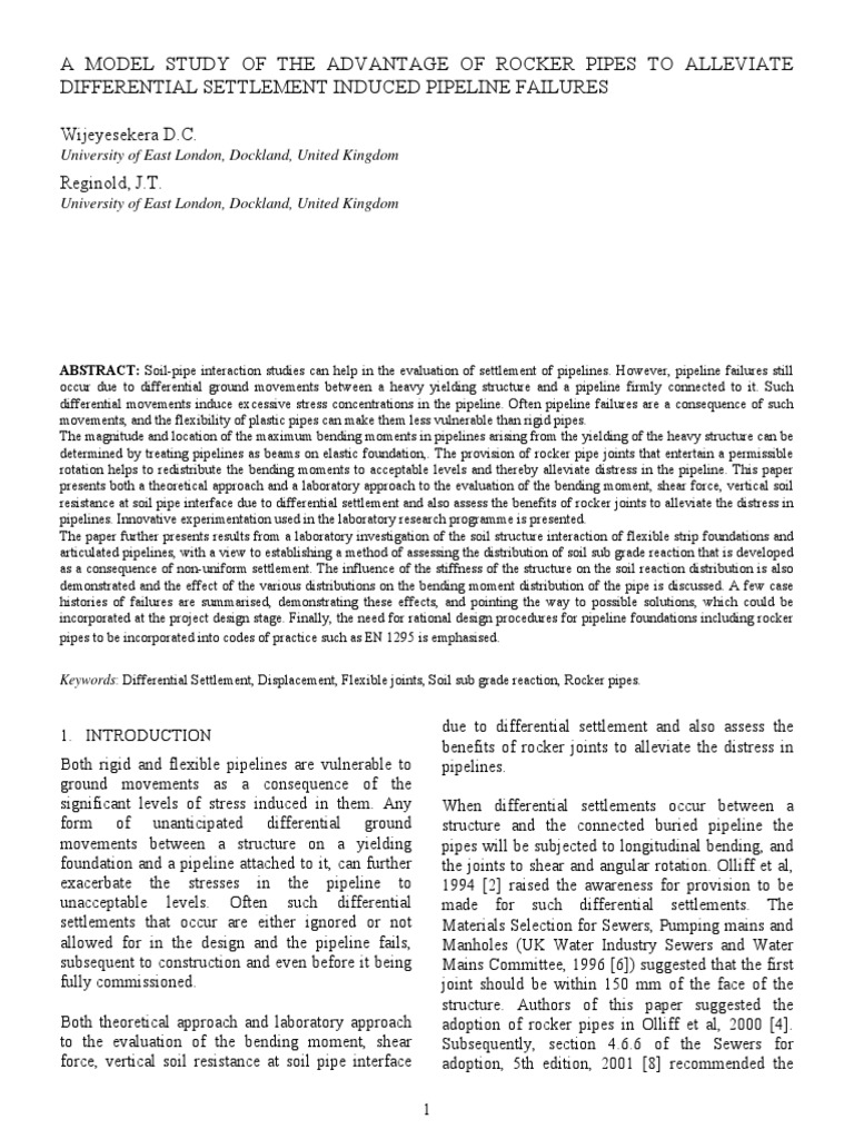 Rocker Pipes: Design and Benefits | PDF | Beam (Structure) | Bending