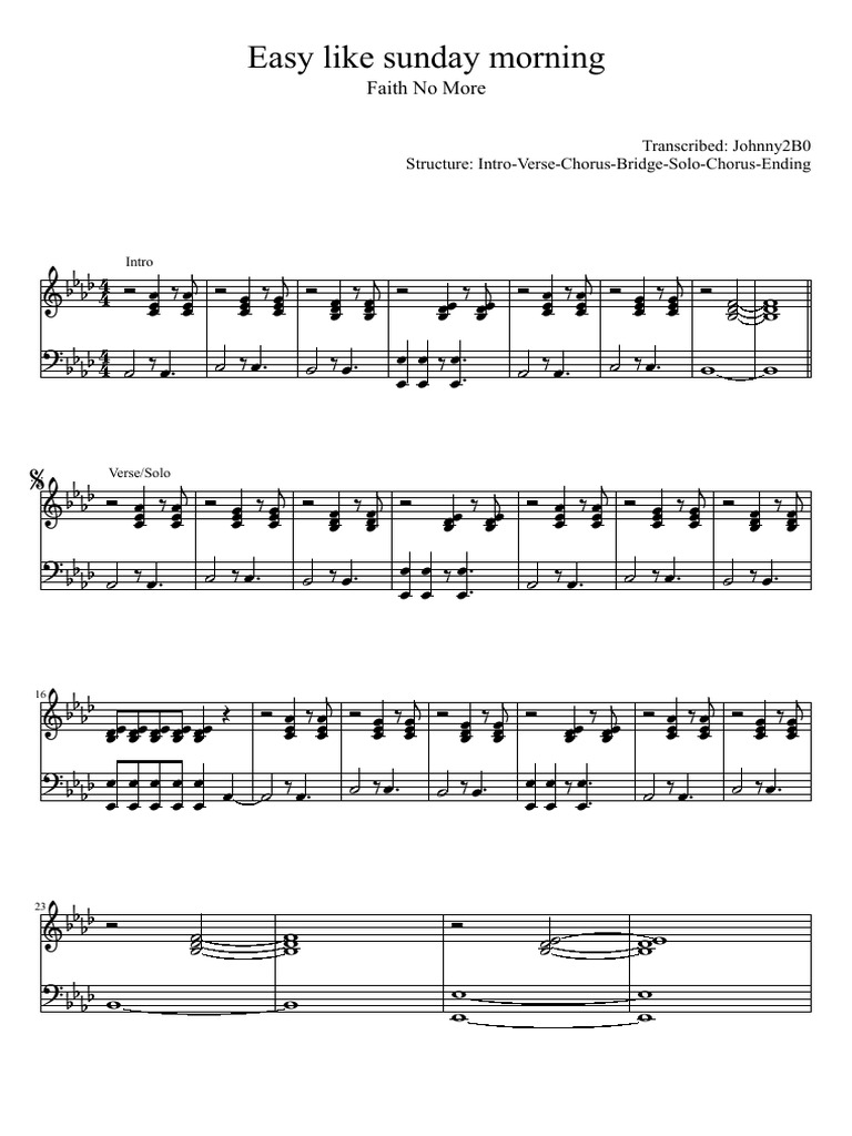 Easy Like Sunday Morning PDF PDF Musical Compositions Songs