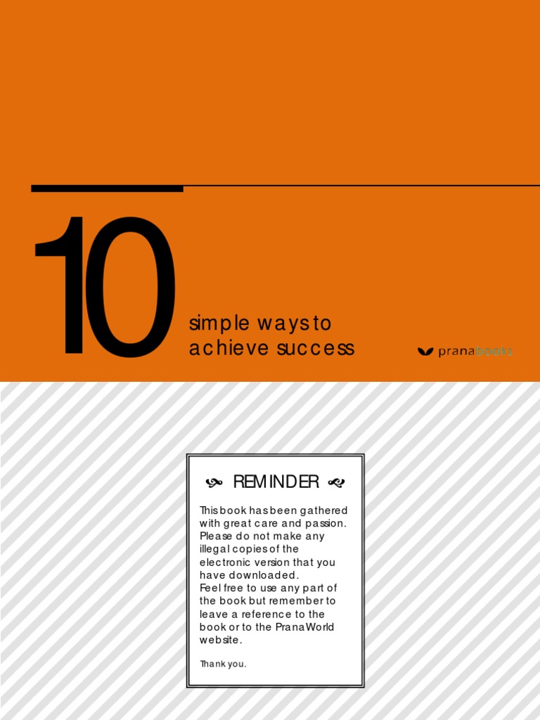 10 Simple Ways To Achieve Success PDF | PDF | Chakra | Goal