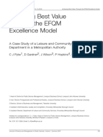 Achieving Best Value Through The EFQM Excellence Model