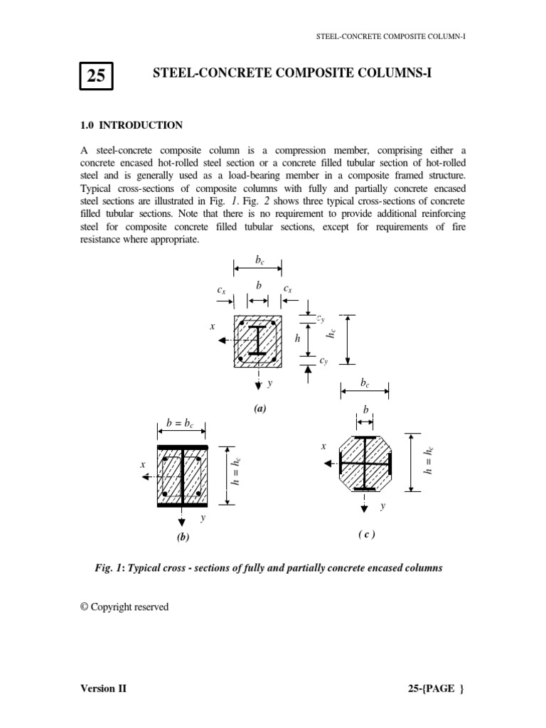 Composite Columns PDF | PDF | Technology & Engineering