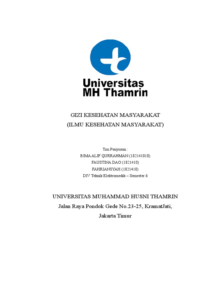 Makalah Gizi Kesehatan Masyarakat