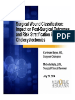 Cholecystectomy Surgical Wound Classification