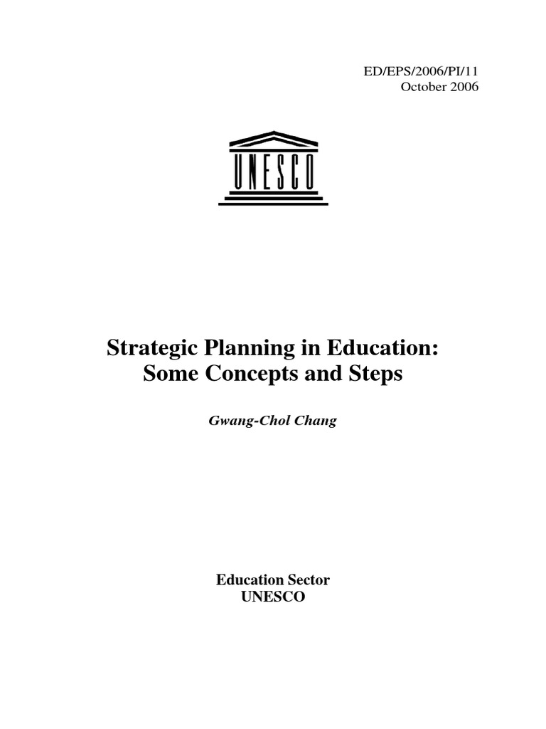 Strategic Planning in Education Some Concepts and Steps | PDF ...