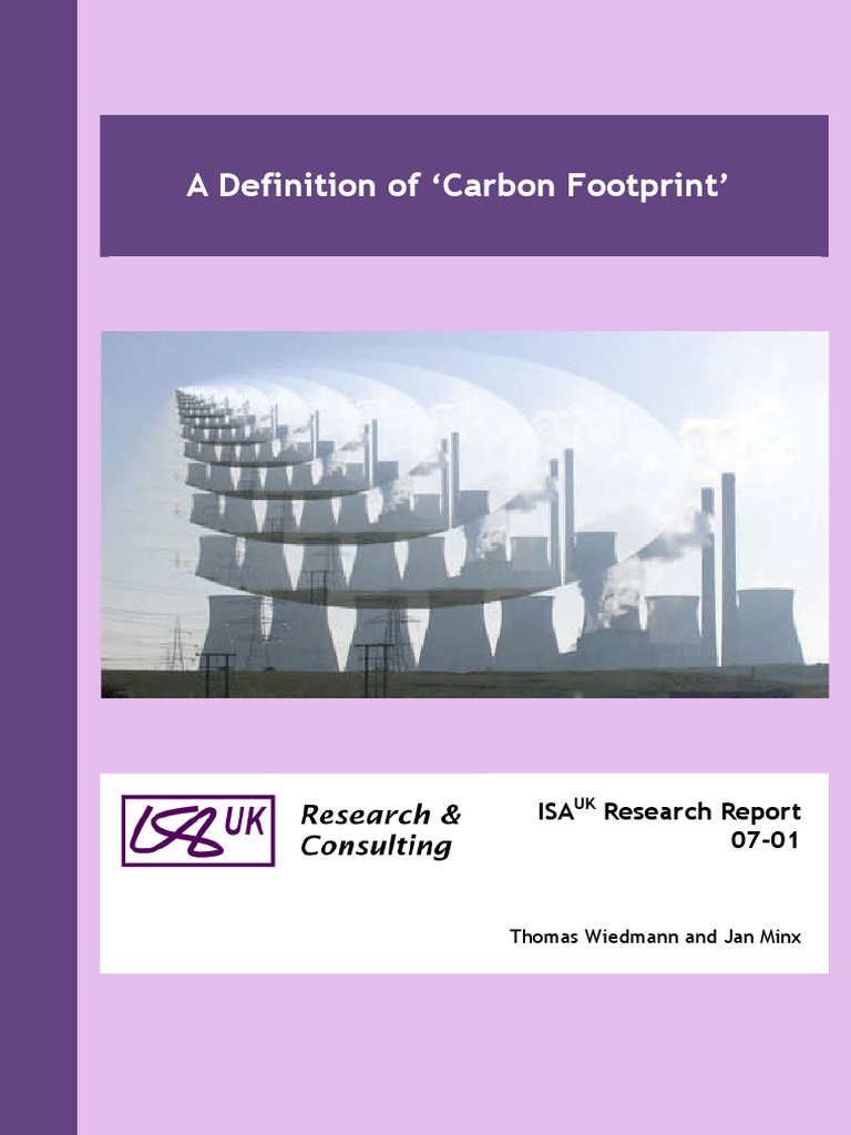 Isa Uk Report 07 01 Carbon Footprint Pdf Pdf Carbon Footprint