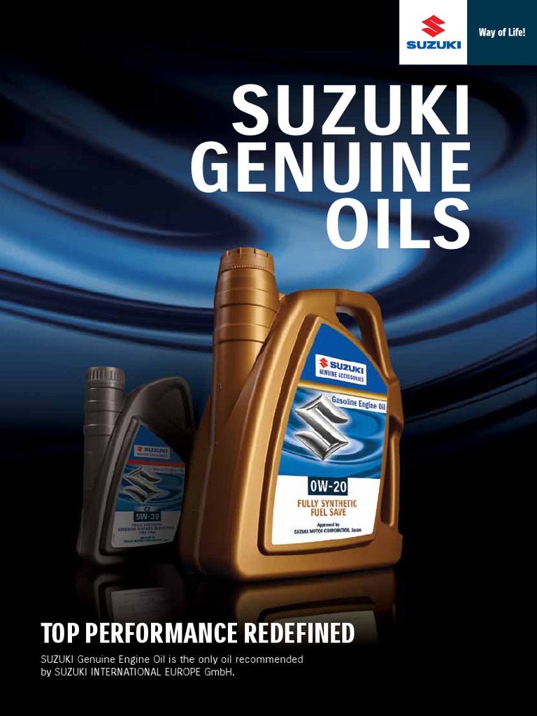 Suzuki Genuine Oils Motor Oil Technology