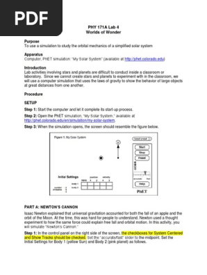 Phy 171a Lab 4docx Orbit Planets