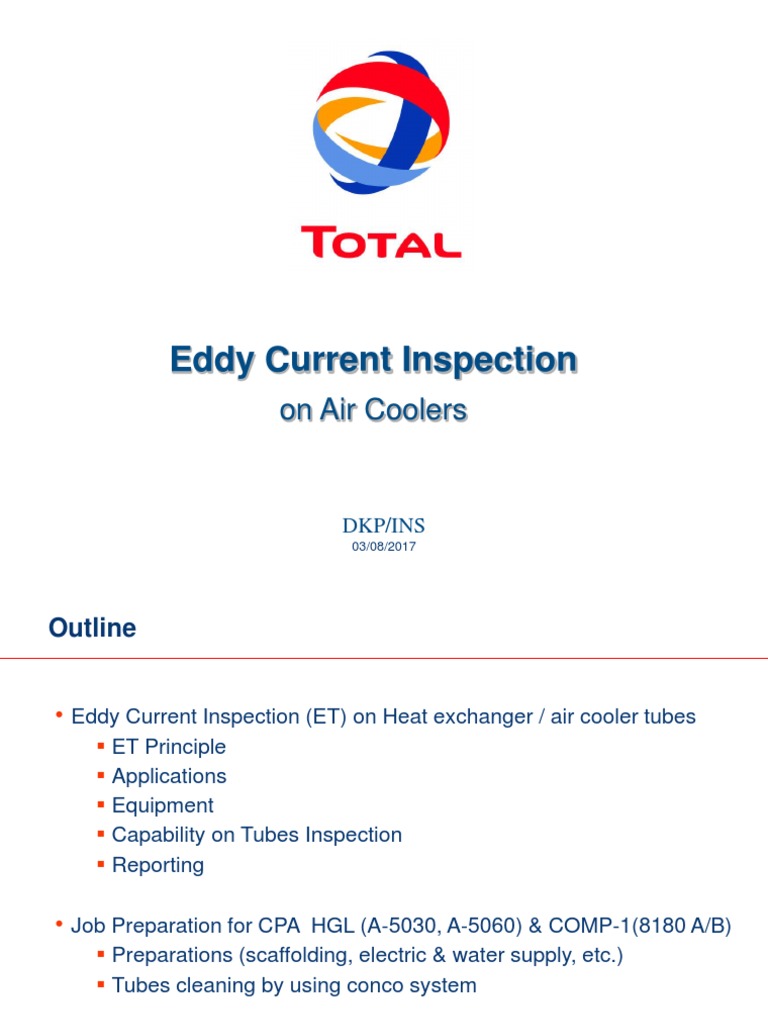 Eddy Current Testing for Air Coolers | PDF | Inductor | Heat Exchanger