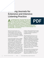 Listening Journals For Extensive and Intensive Listening Practice