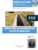 Manual para La Construccion de Canales de Irrigacion