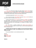 Application Letter For Irish Visa | PDF