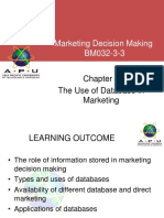 Chapter 4 - The Use of Database in Marketing
