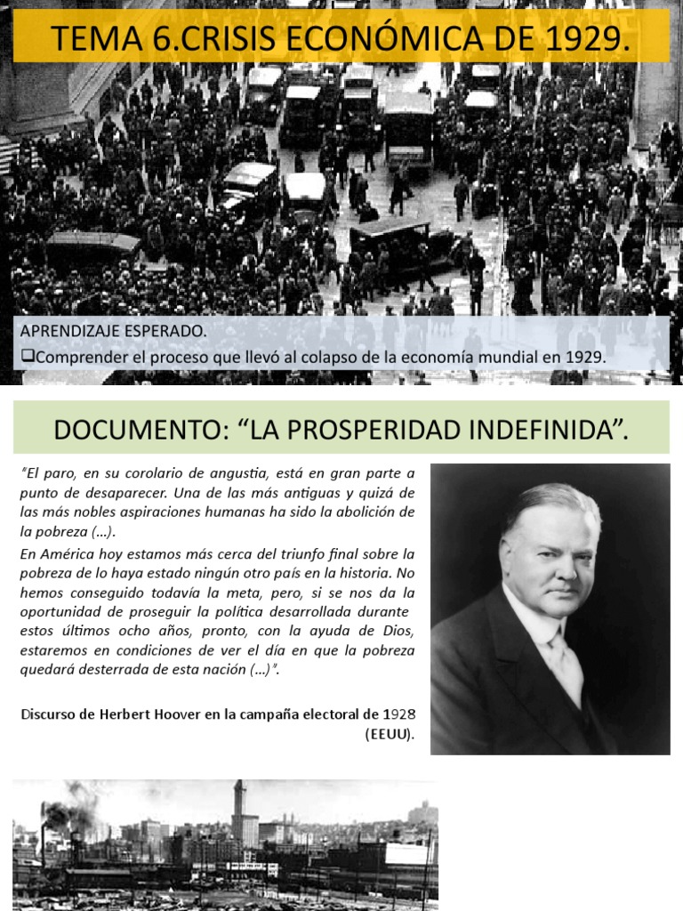 Crisis Económica de 1929: Causas y Consecuencias | PDF | Gran depresion ...
