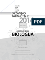 BiologijaTest 2014 Sa Resenjima i Kljucem