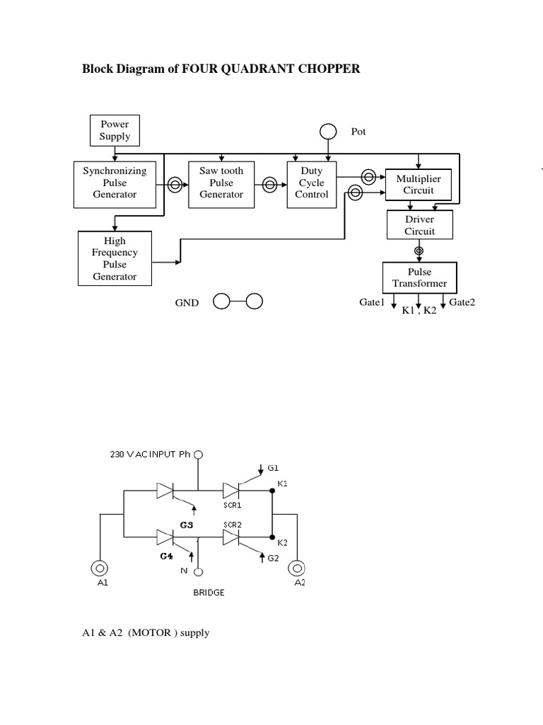 Four Quadrant Chopper PDF Electric Motor Electronic Circuits