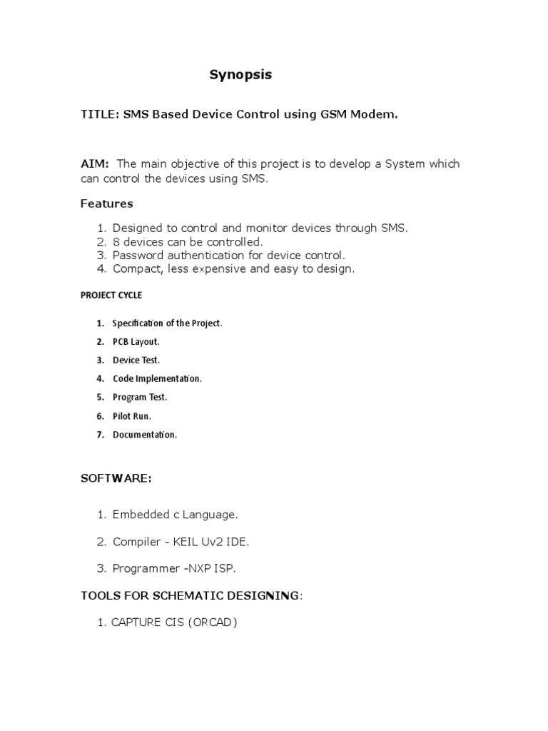 SMS Based Device Control Using GSM Modem | PDF | Microcontroller | Modem