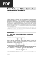 Power Series and Differential Equations: The Method of Frobenius