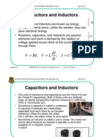 Capacitors and Inductors: DT DV C I DT Di L V RI V