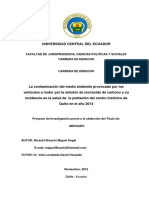 La contaminación del aire en Quito