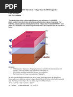 Derivation of MOSFET Threshold Voltage From The MOS Capacitor