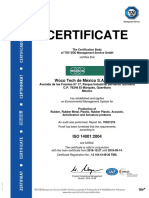 Certificate: Woco Tech de México S.A. de C.V