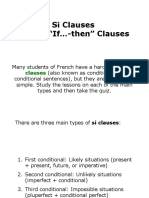 Si Clauses French "If - Then" Clauses