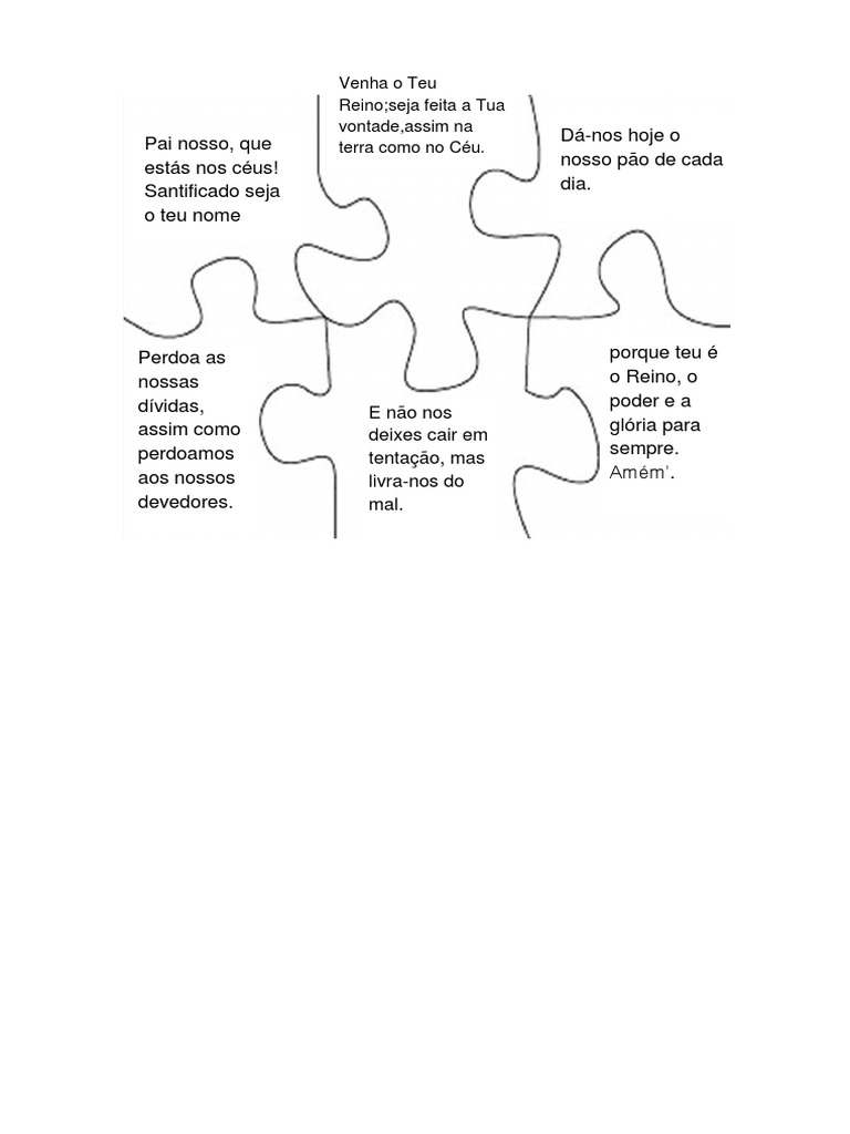 Pai Nosso Puzzle Portugues Pdf