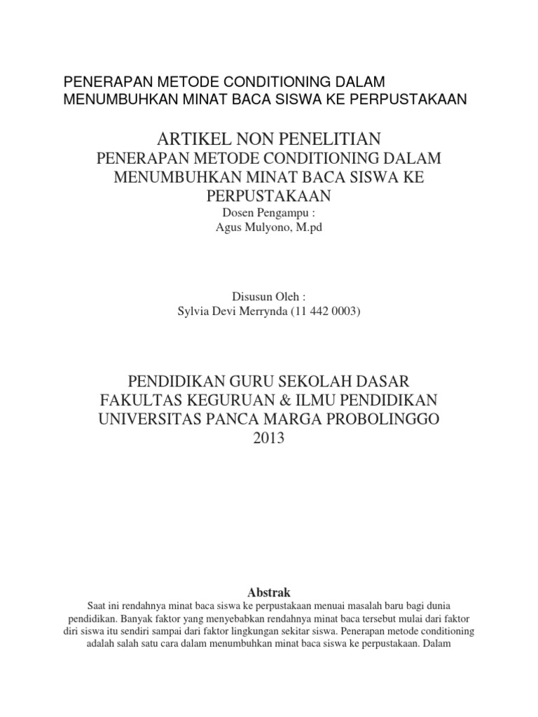 Apa Yang Menyebabkan Rendahnya Motivasi Membaca Pada Para Mahasiswa