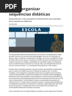 Como Organizar Sequências Didáticas