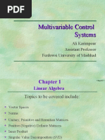 Multivariable Control Systems