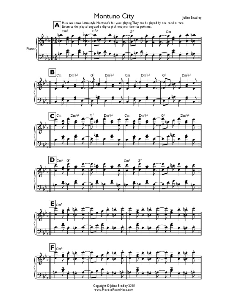 12 Latin Montunos For Jazz Piano PDF | PDF | Music Of The African ...