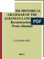 A Concise Historical Grammar of the Albanian Language