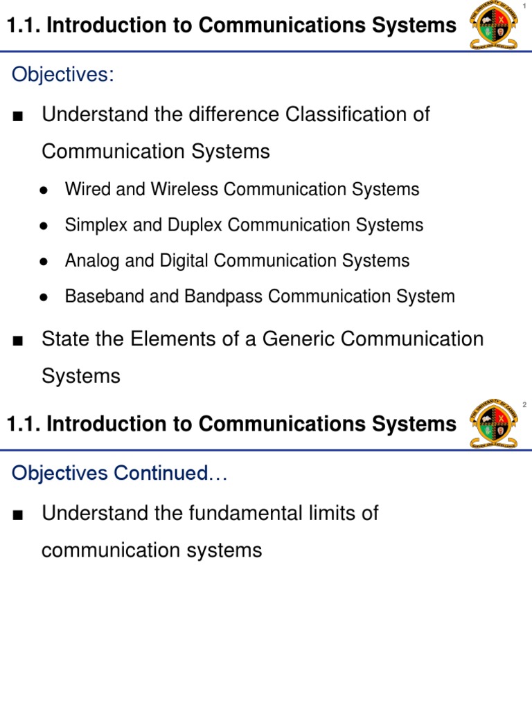 1.1 EEE 5682 Introduction To Communication Systems | PDF ...