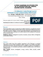 Metodología para Elaborar Un Estudio Por Encuestas de La Satisfacción Del Turista: Aplicación Quito, Ecuador