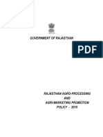 Rajasthan Agro Processing and Agri Marketing Promotion Policy 2015 PDF