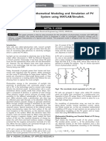Mathematical Modeling and Simulation of PV PDF