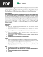 BNP Paribas Due Diligence Job Description (1)