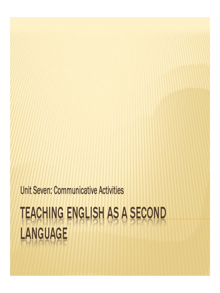 Unit Seven-Communicative Activities PDF | PDF