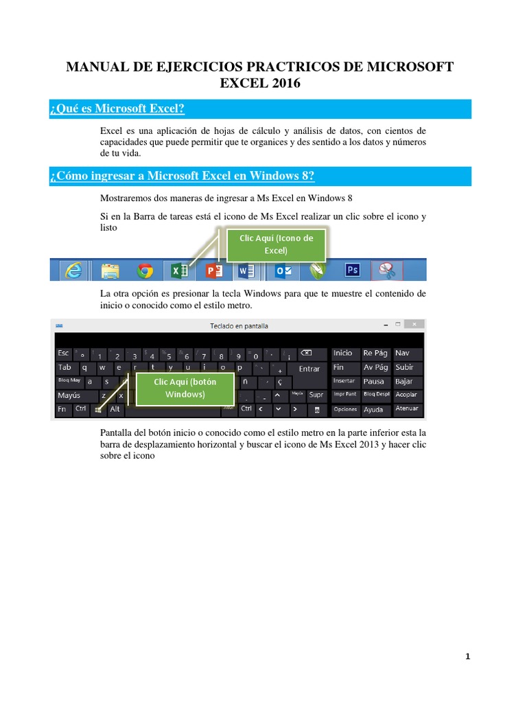 Manual Práctico de Microsoft Excel 2016 | PDF | Microsoft Excel | Point ...