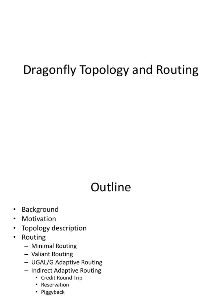 Dragonfly Network Topology Overview | PDF | Routing | Network Congestion