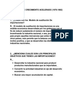 El Modelo de Crecimiento Acelerado - Docx Problemas Socioeconomicos de  Mexico | PDF | Industrias | Economias