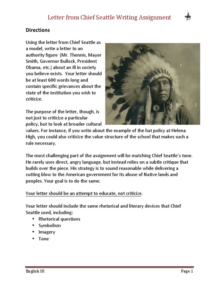 Chief seattle essay image