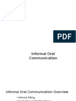 Ch-10; Informal Oral Communications