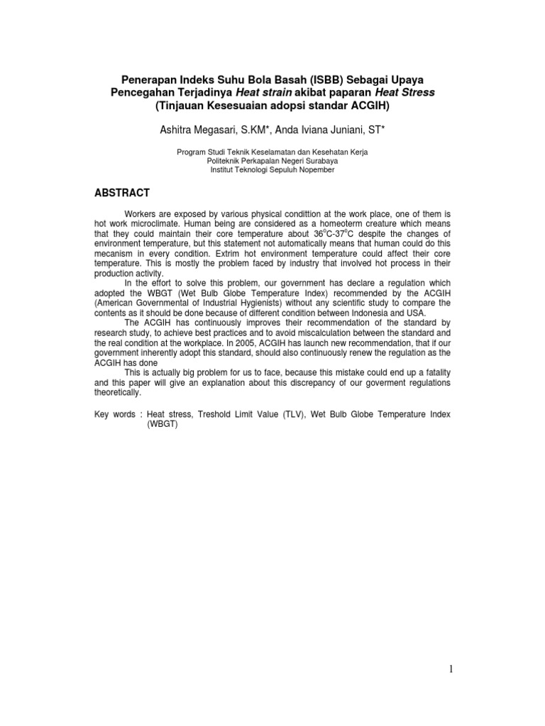 ISBB untuk Pencegahan Heat Stress | PDF | Science & Mathematics