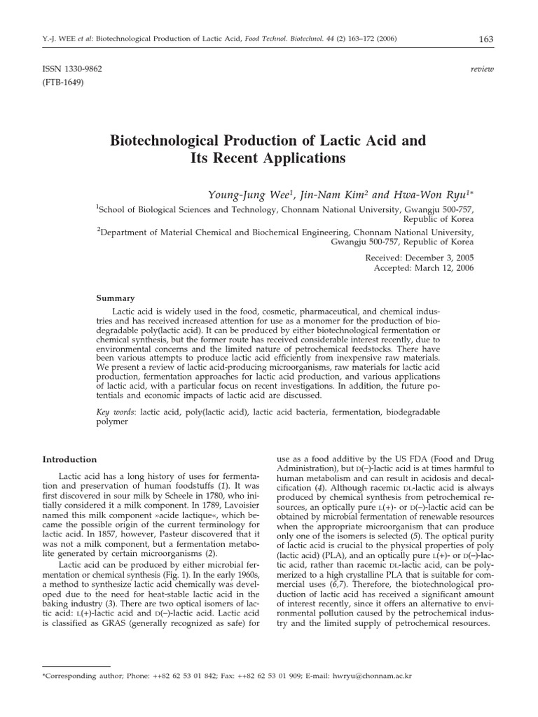 44 163 PDF | PDF | Lactic Acid | Fermentation