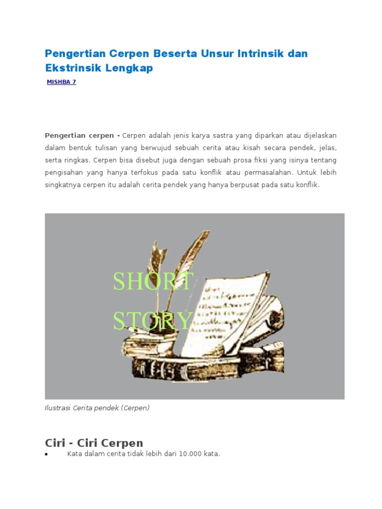 Cerpen Beserta Gambar Ilustrasi | Hilustrasi