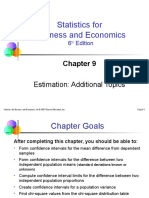 Statistics For Business and Economics: Estimation: Additional Topics